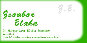 zsombor blaha business card